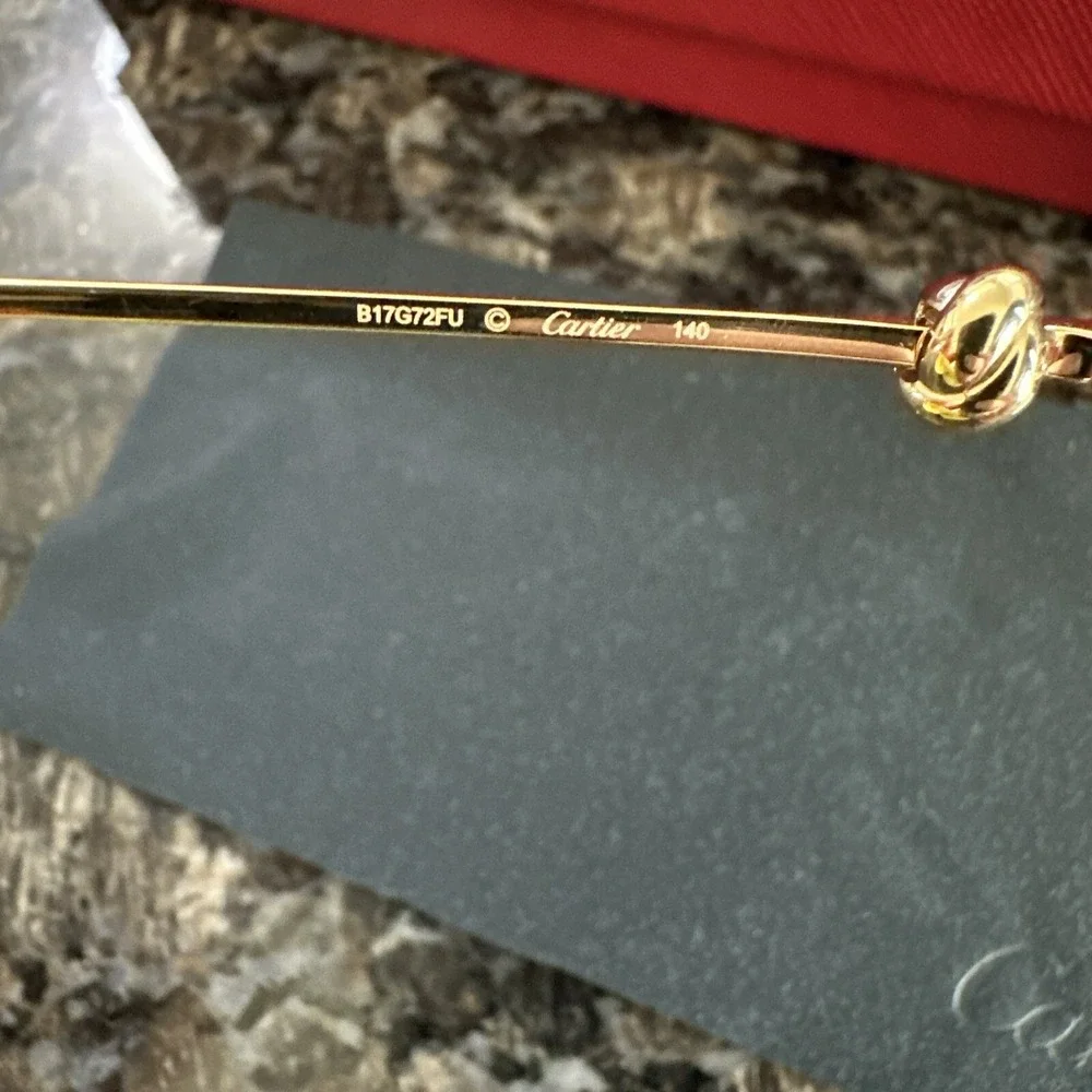 Cartier Trinity sun‎ glasses. Gold Frame CT0360S 001. New Full Kit!  $1295